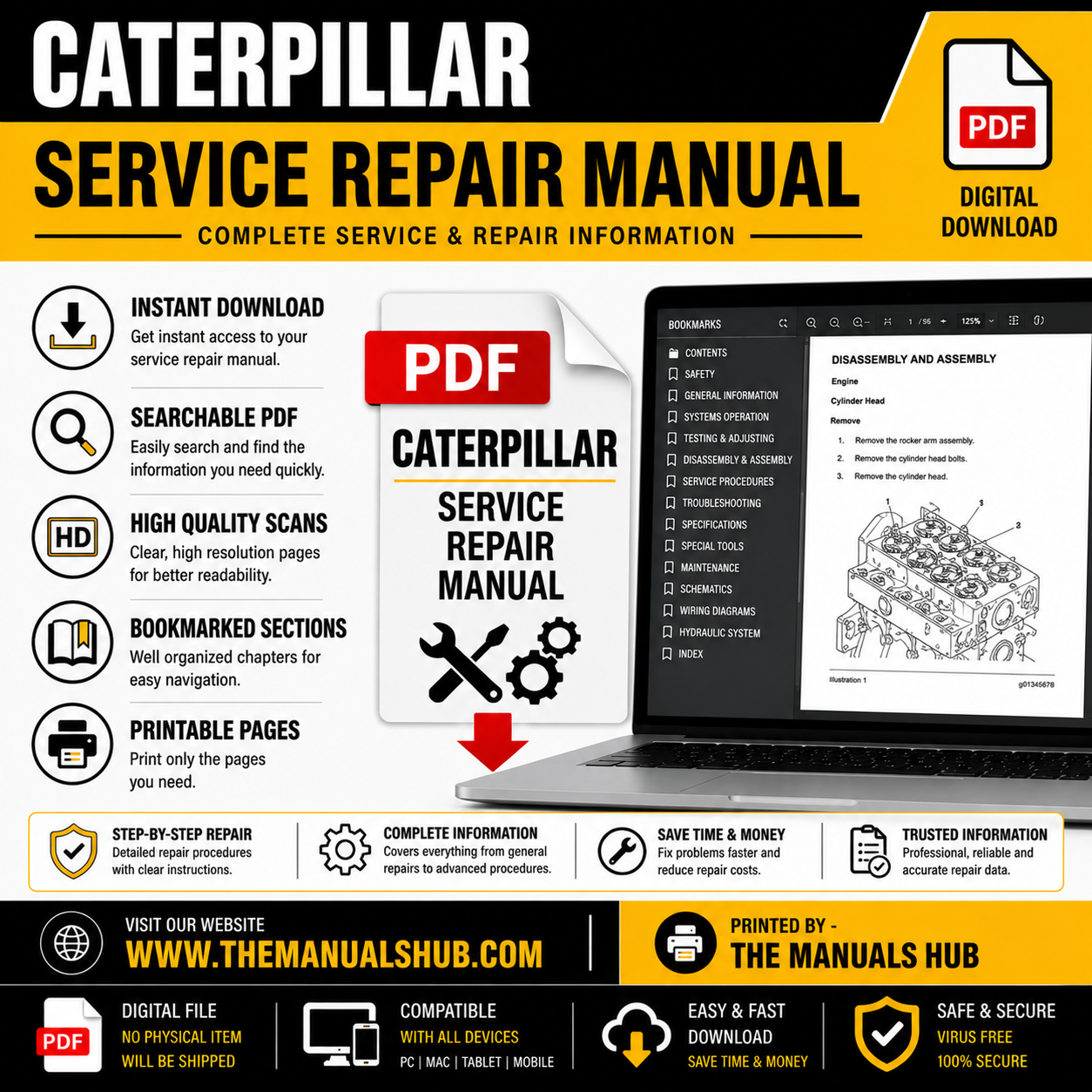 CATERPILLAR D201 ARTICULATED TRUCK SERVICE REPAIR MANUAL 201
